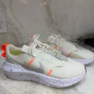 Nike White and Neon Yellow Sneakers